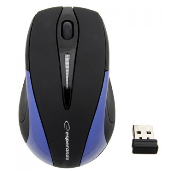 Mouse Antares, optic, wireless, 1000 dpi, 2.4 GHz, negru/ albastru Mouse Antares, optic, wireless, 1000 dpi, 2.4 GHz, negru/ albastru