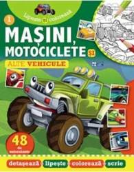 Masini motociclete si alte vehicule. Lipeste si coloreaza