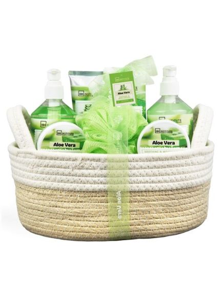 Set 7 produse cosmetice pentru baie cu aloe vera Complete Bath IDC Institute 42131, 830 ml Engros Set 7 produse cosmetice pentru baie cu aloe vera Complete Bath IDC Institute 42131, 830 ml Engros