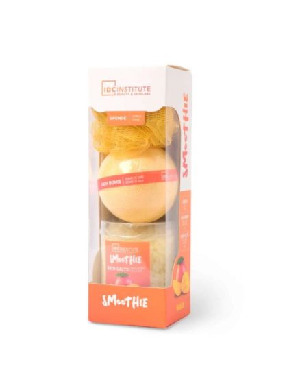 Set bomba si sare de baie Smoothie Mango IDC Institute, 99593, 340 ml Engros Set bomba si sare de baie Smoothie Mango IDC Institute, 99593, 340 ml Engros