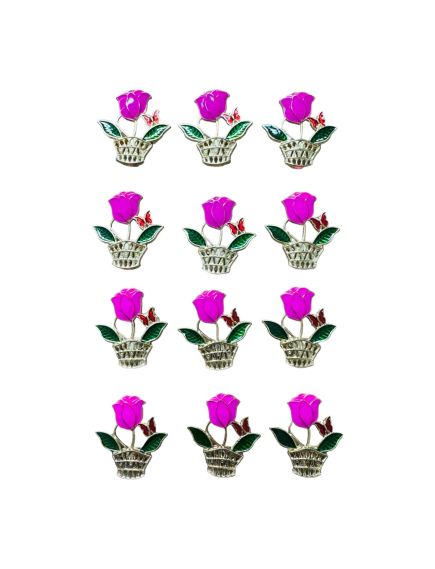 Set En-gros 12 Brose Martisor marime mica, 3.5cm, Cosulet cu Trandafir Set En-gros 12 Brose Martisor marime mica, 3.5cm, Cosulet cu Trandafir
