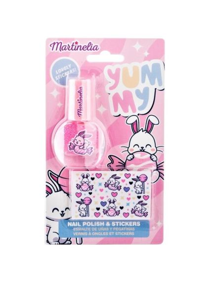 Set lac de unghii si stickere decorative Yummy, Martinelia 12241, 4 ml Engros Set lac de unghii si stickere decorative Yummy, Martinelia 12241, 4 ml Engros