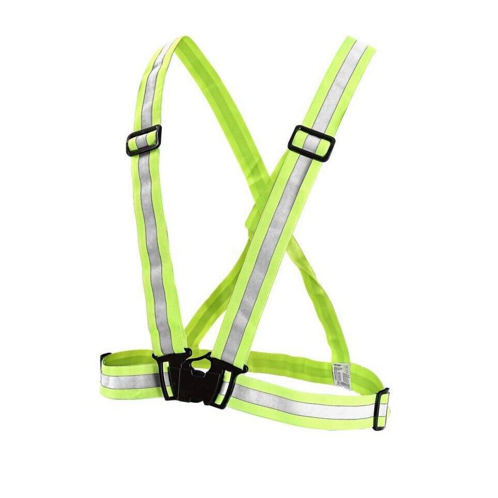 Ham de lucru reflectorizant, 100% polyester, fixare cu catarama, reglabil, galben neon Ham de lucru reflectorizant, 100% polyester, fixare cu catarama, reglabil, galben neon