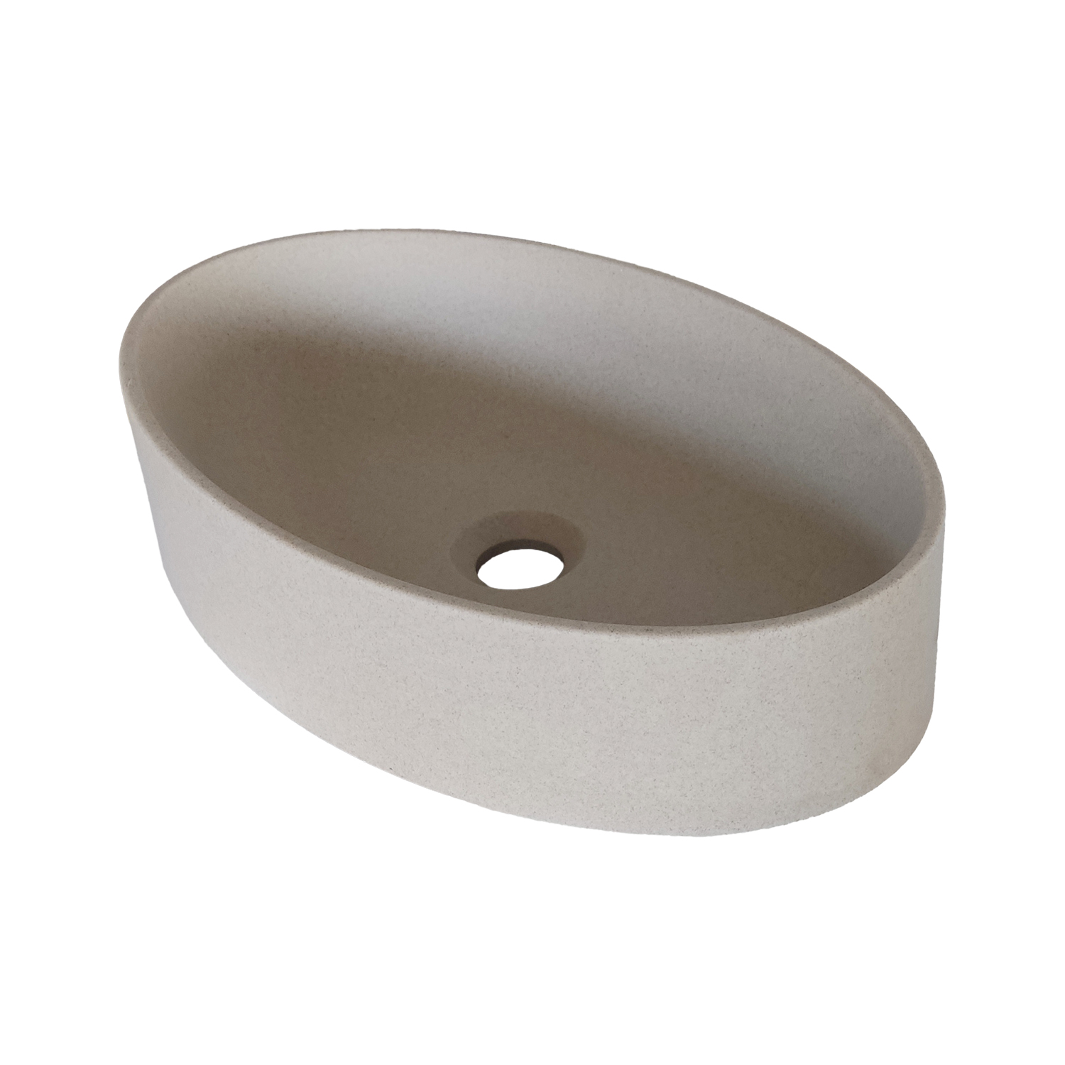 Lavoar oval SanDonna Arondi, compozit granit, bej, 50 x 32 x 12 cm Lavoar oval SanDonna Arondi, compozit granit, bej, 50 x 32 x 12 cm