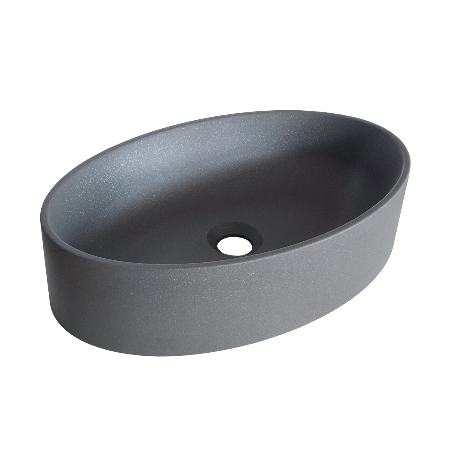 Lavoar oval SanDonna Arondi, compozit granit, gri, 50 x 32 x 12 cm Lavoar oval SanDonna Arondi, compozit granit, gri, 50 x 32 x 12 cm