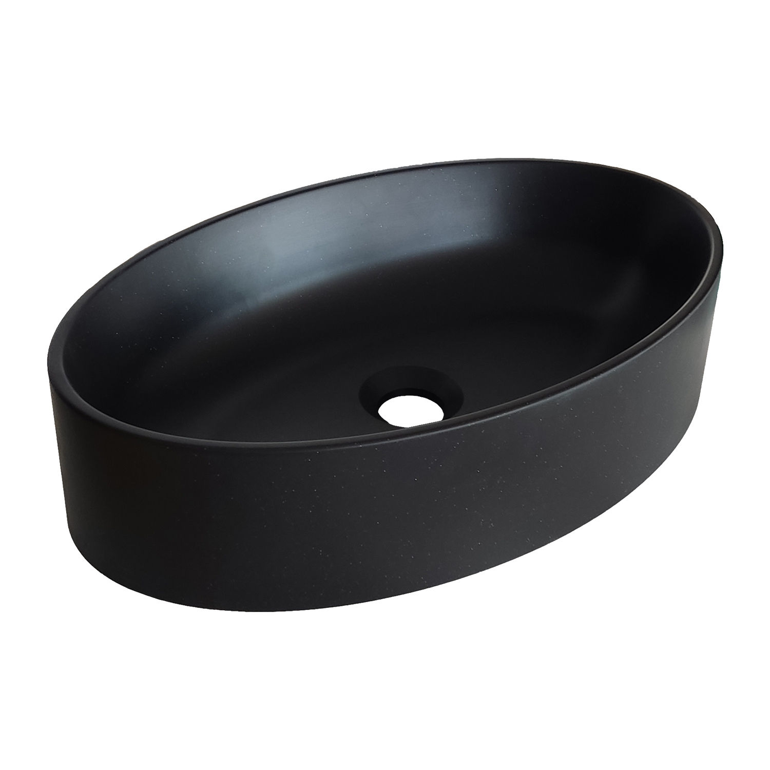 Lavoar oval SanDonna Arondi, compozit granit, negru, 50 x 32 x 12 cm Lavoar oval SanDonna Arondi, compozit granit, negru, 50 x 32 x 12 cm