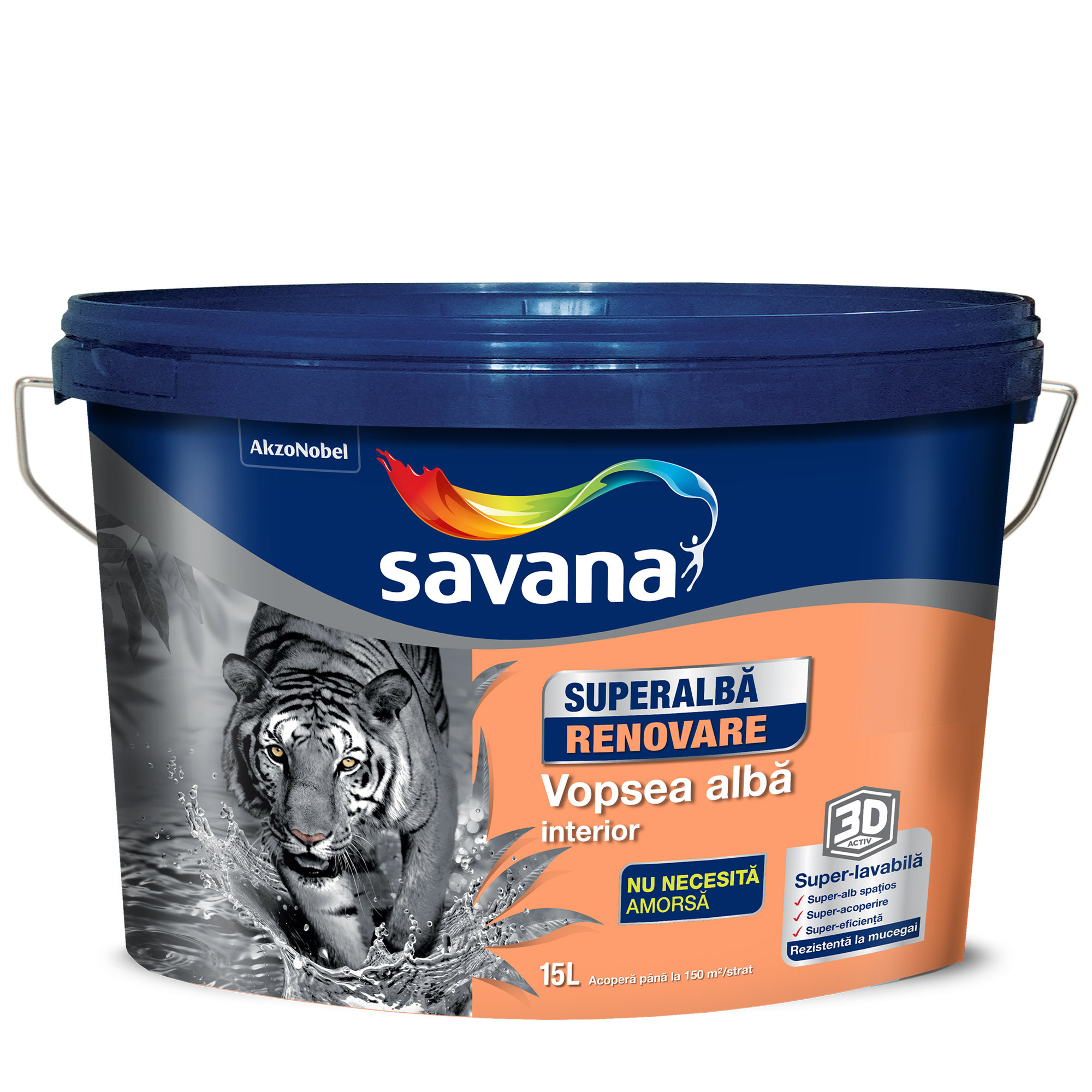 Vopsea Savana superalba renovare, pentru interior, 15 l Vopsea Savana superalba renovare, pentru interior, 15 l