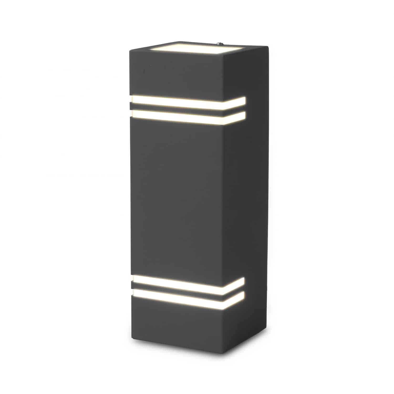 Aplica perete exterior Hepol 2XGU10, gri, metal, 2 x GU10, IP54, 11 W Aplica perete exterior Hepol 2XGU10, gri, metal, 2 x GU10, IP54, 11 W