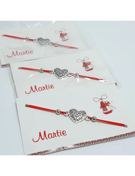 Bratari engros martie inima ambalate individual pe elastic set 20/buc Bratari engros martie inima ambalate individual pe elastic set 20/buc