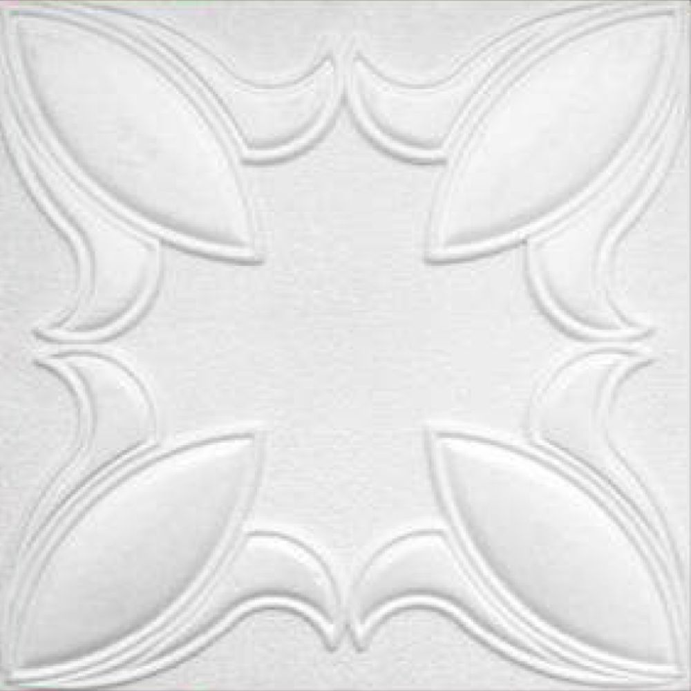Plafon decorativ Decosa Istanbul, polistiren expandat, alb, clasic, 50 x 50 cm, 15 mm Plafon decorativ Decosa Istanbul, polistiren expandat, alb, clasic, 50 x 50 cm, 15 mm