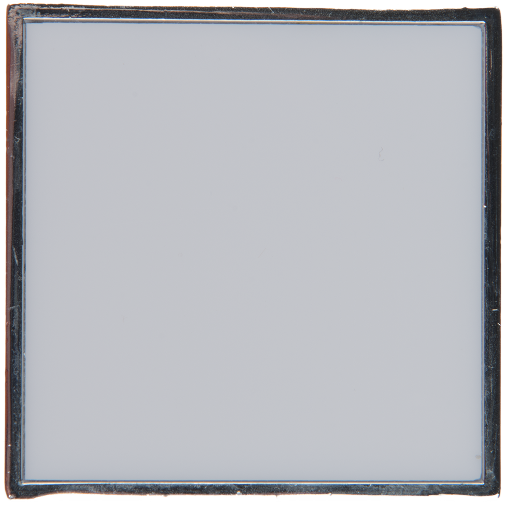 Buton cu insertie Arma BR 172, metal, 25 x 32 mm, crom - alb Buton cu insertie Arma BR 172, metal, 25 x 32 mm, crom - alb
