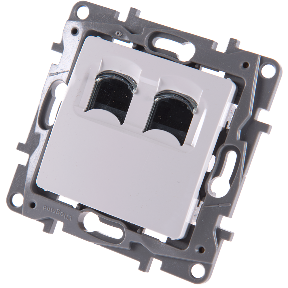 Priza dubla date RJ45 UTP cat 6 Niloe, Legrand 764574, alb Priza dubla date RJ45 UTP cat 6 Niloe, Legrand 764574, alb