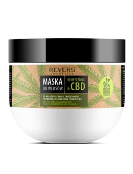 Mască de păr cu ulei natural de cânepă si CBD, Revers, regenerare si hidratare intensiva, 250ml Engros Mască de păr cu ulei natural de cânepă si CBD, Revers, regenerare si hidratare intensiva, 250ml Engros