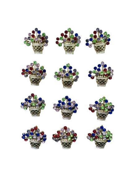 Set En-gros 12 Brose Martisor marime mica, 3.5cm, Cosulet cu Flori Set En-gros 12 Brose Martisor marime mica, 3.5cm, Cosulet cu Flori