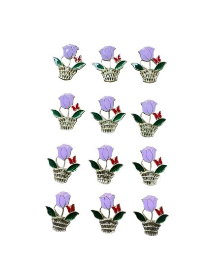 Set En-gros 12 Brose Martisor marime mica, 3.5cm, Cosulet cu Trandafir Set En-gros 12 Brose Martisor marime mica, 3.5cm, Cosulet cu Trandafir