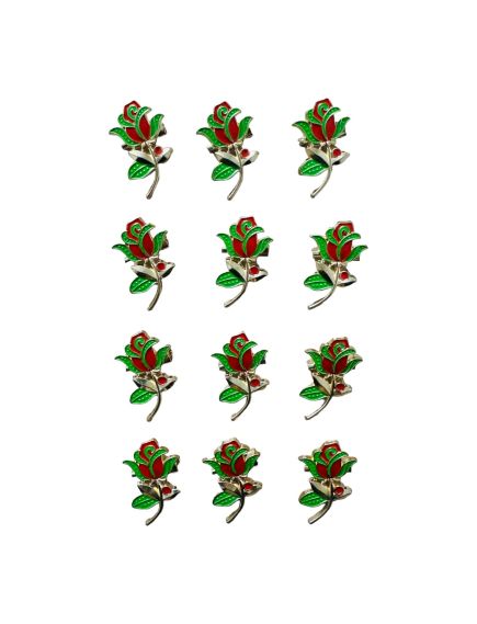 Set En-gros 12 Brose Martisor marime mica, 3.5cm, Trandafir Elegant Set En-gros 12 Brose Martisor marime mica, 3.5cm, Trandafir Elegant