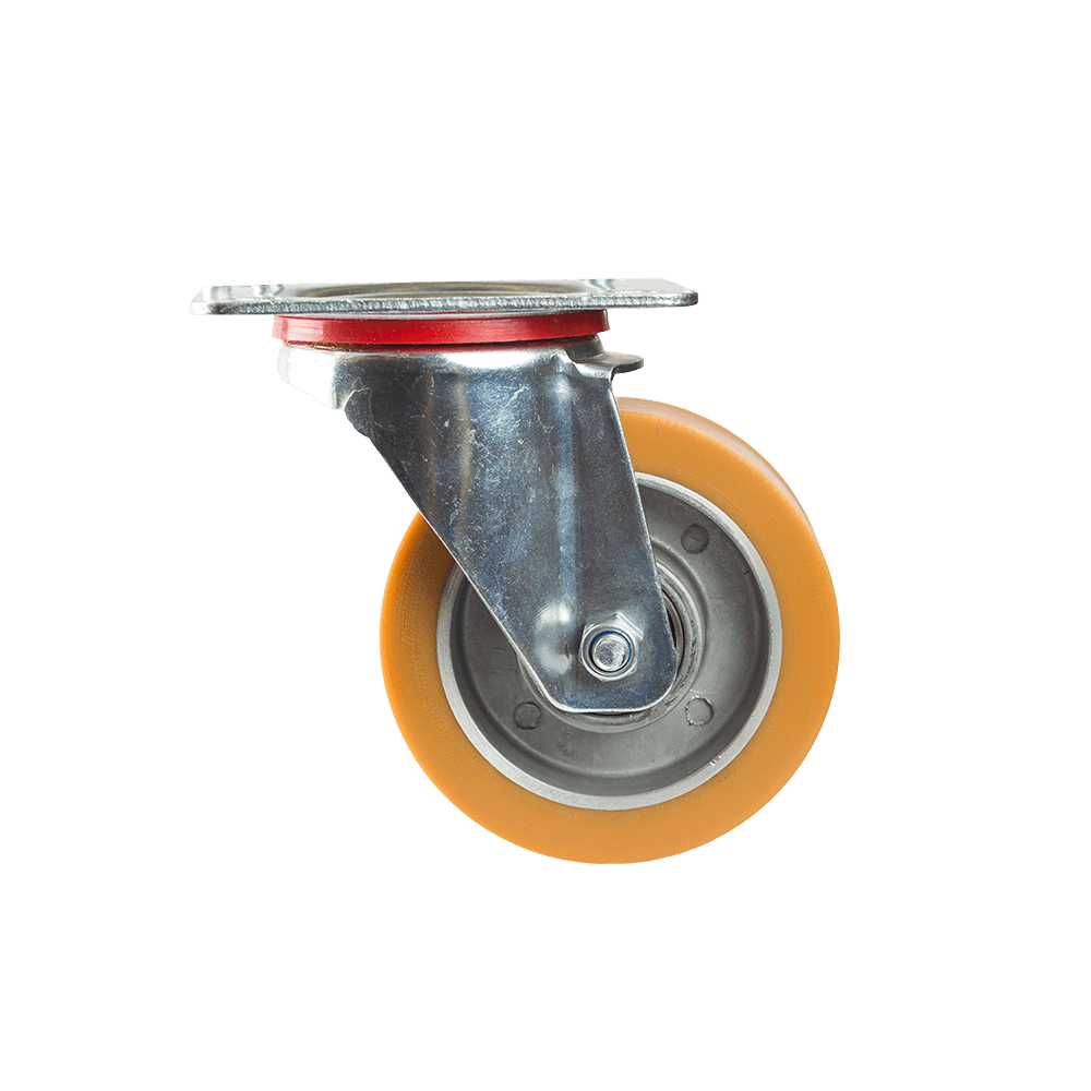 Rola pivotanta cu placa, poliuretan, 100 x 38 mm, 180 kg Rola pivotanta cu placa, poliuretan, 100 x 38 mm, 180 kg