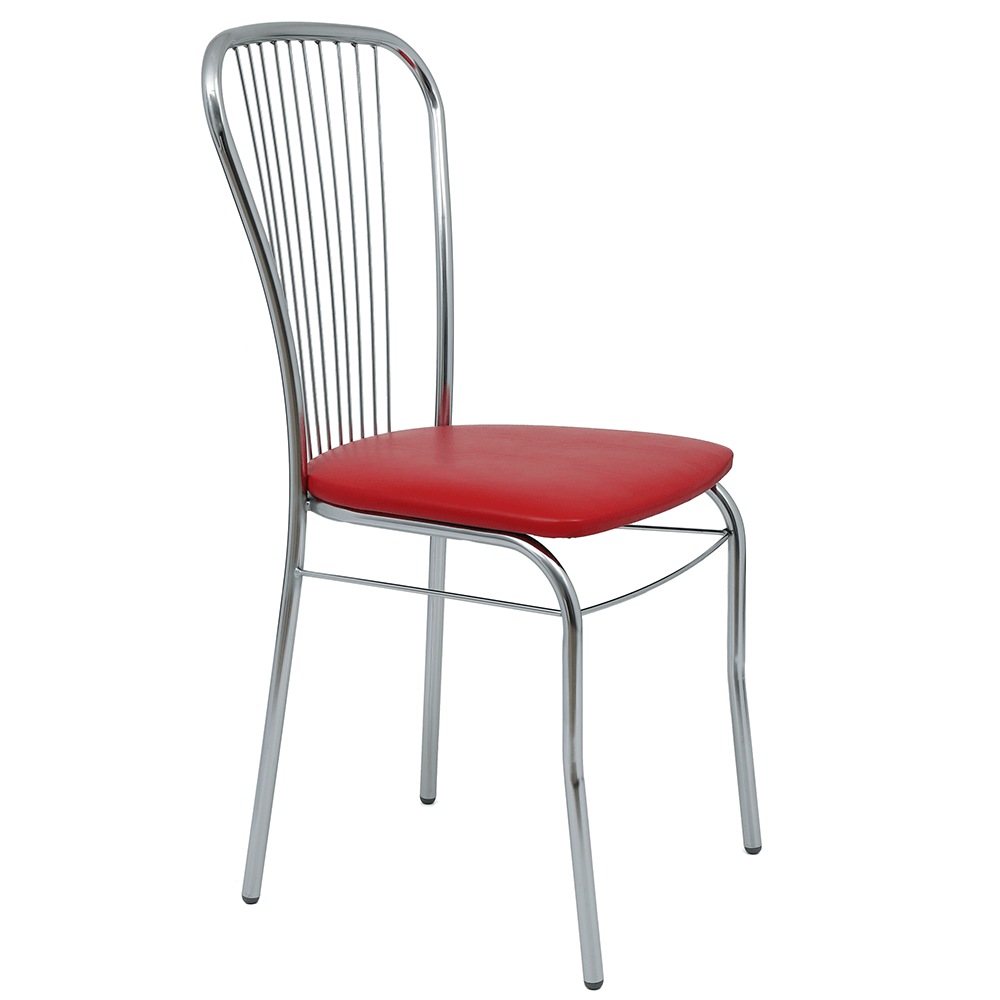 Scaun bucatarie tapitat rosu IP21900 Depozitul de scaune Arco, tapiterie piele ecologica, cadru metal argintiu, max. 110 kg, 46 x 48 x 93 cm Scaun bucatarie tapitat rosu IP21900 Depozitul de scaune Arco, tapiterie piele ecologica, cadru metal argintiu, max. 110 kg, 46 x 48 x 93 cm