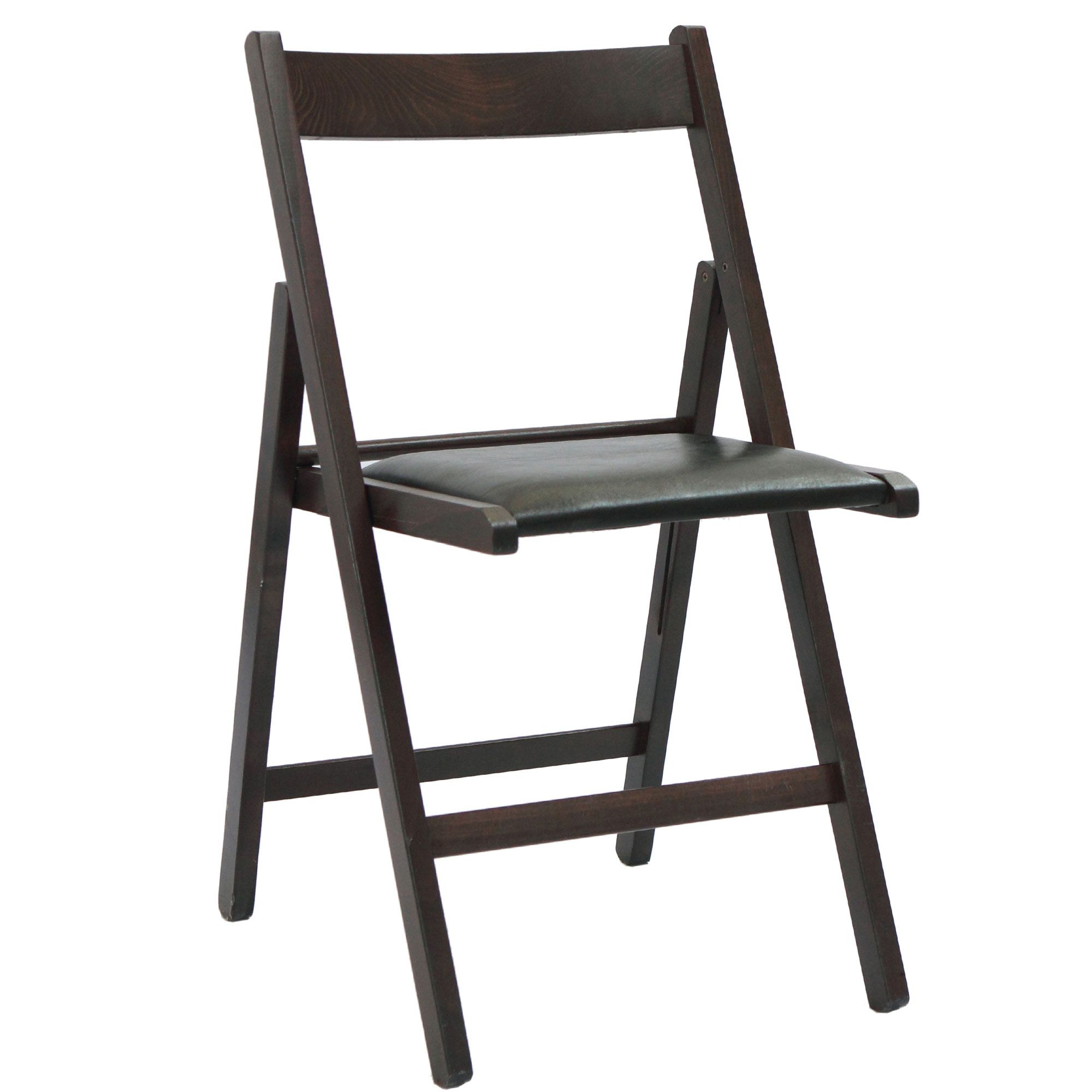 Scaun pliabil lemn Basic, wenge, sezut piele ecologica, 79 x 42 cm Scaun pliabil lemn Basic, wenge, sezut piele ecologica, 79 x 42 cm