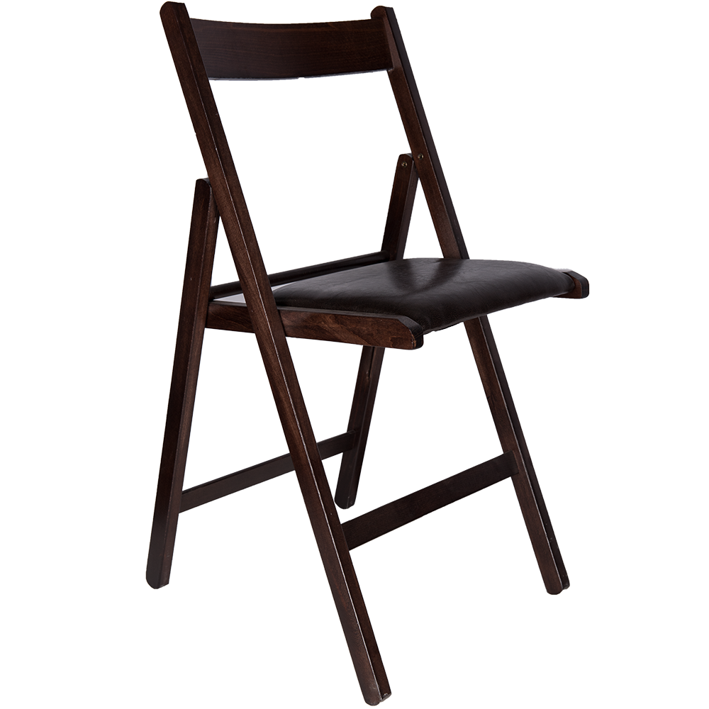 Scaun pliabil lemn Basic, wenge, sezut piele ecologica, 79 x 42 cm Scaun pliabil lemn Basic, wenge, sezut piele ecologica, 79 x 42 cm