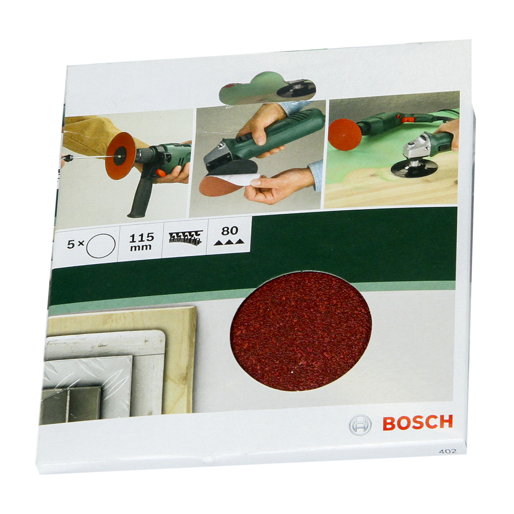 Foi abrazive Bosch, granulatie 80, 115 mm, 5 bucati, pentru polizor unghiular Foi abrazive Bosch, granulatie 80, 115 mm, 5 bucati, pentru polizor unghiular