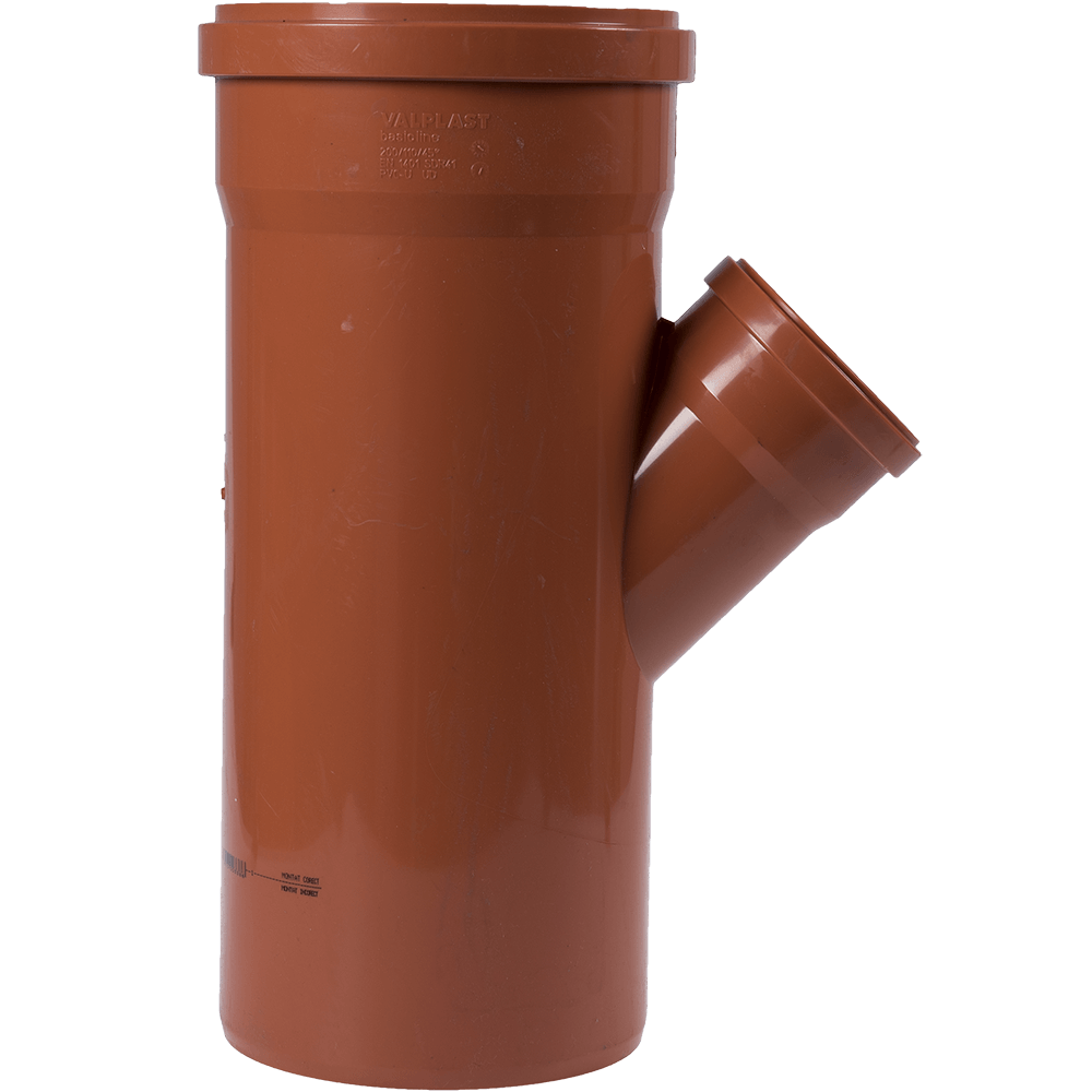 Ramificatie canalizare exterioara PVC Valplast, 45 grade, diametru 200 / 110 mm Ramificatie canalizare exterioara PVC Valplast, 45 grade, diametru 200 / 110 mm