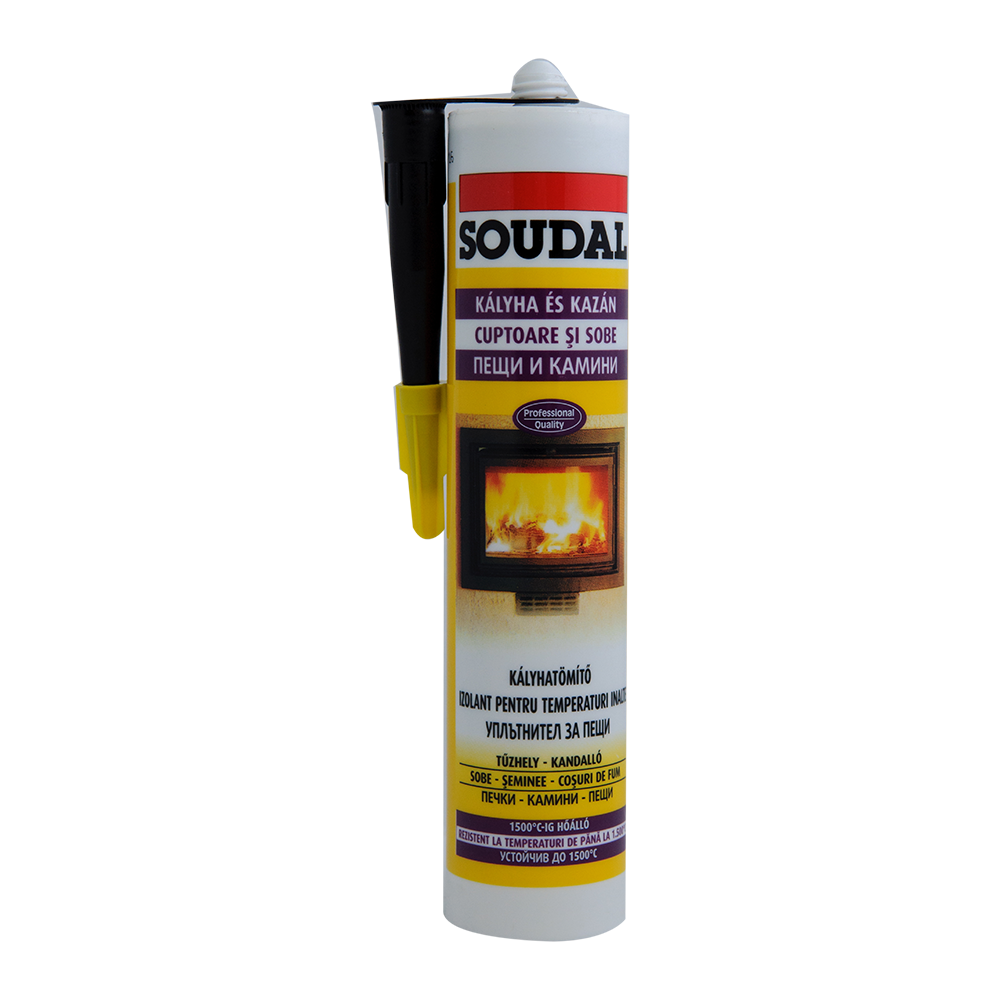 Mastic pentru temperaturi inalte Calofer, Soudal, negru, 280 ml Mastic pentru temperaturi inalte Calofer, Soudal, negru, 280 ml