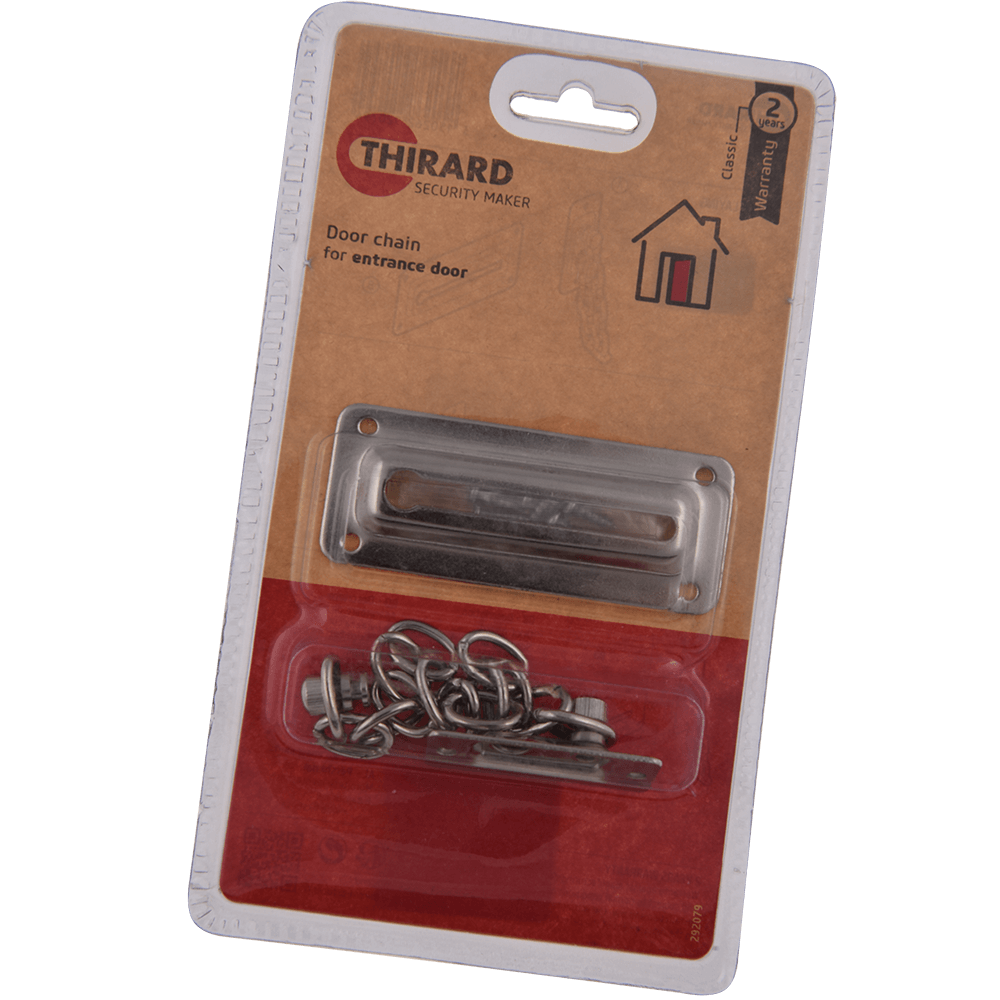 Lant pentru blocarea usii, Thirard, otel nichelat, 142 mm Lant pentru blocarea usii, Thirard, otel nichelat, 142 mm
