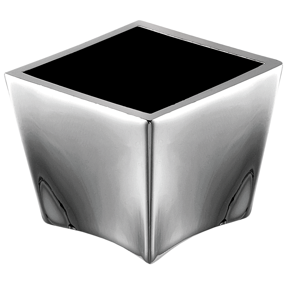 Buton cu insertie Arma BR 172, metal, 25 x 30 mm, crom - negru Buton cu insertie Arma BR 172, metal, 25 x 30 mm, crom - negru
