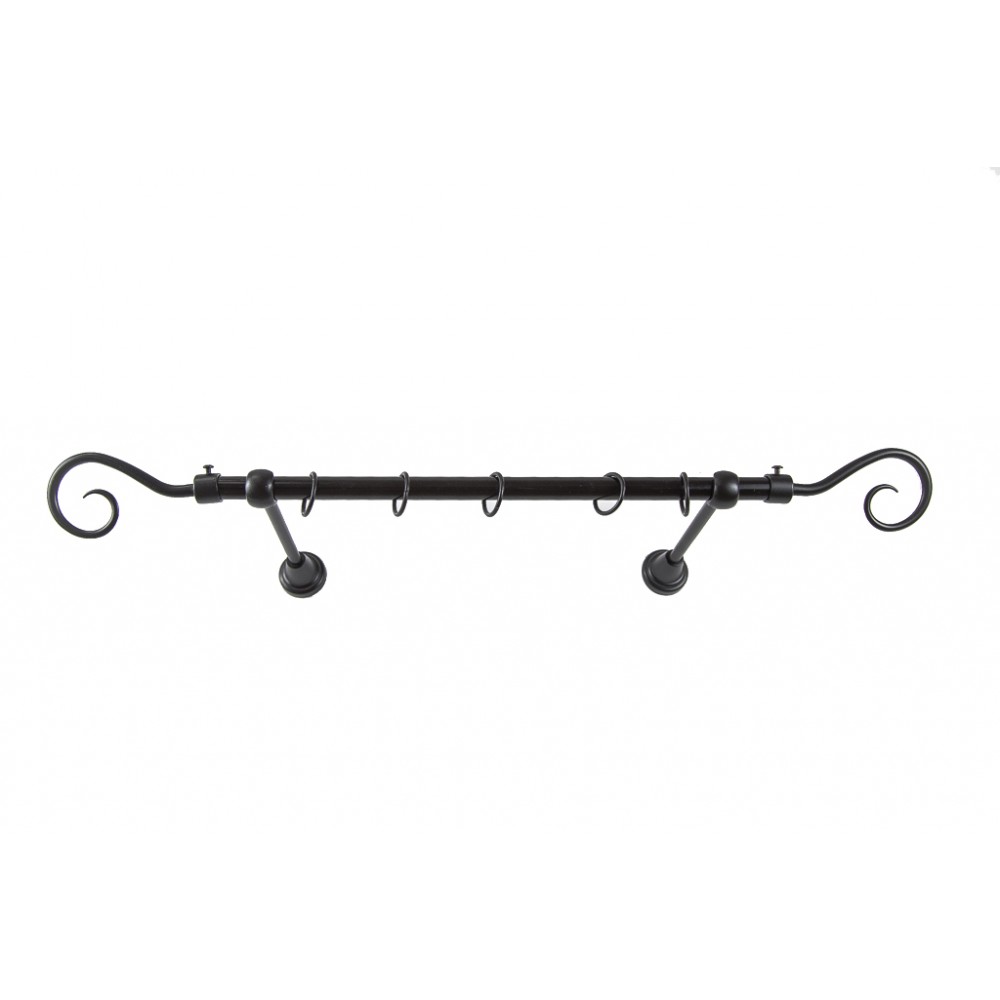 Galerie metalica fier forjat, negru, diametru 20 mm, 120 cm Galerie metalica fier forjat, negru, diametru 20 mm, 120 cm