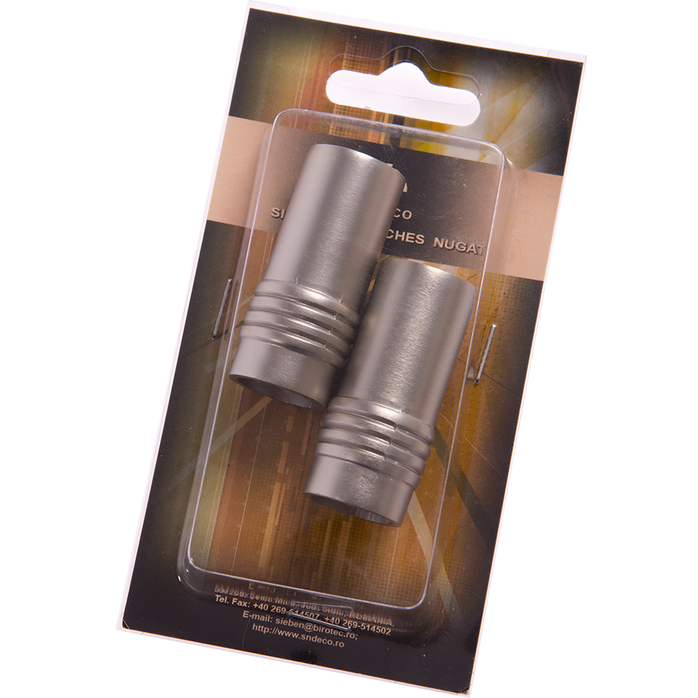 Set 2 capete pentru galerie metal forjat, Celtex, inox, diametru 16 mm Set 2 capete pentru galerie metal forjat, Celtex, inox, diametru 16 mm
