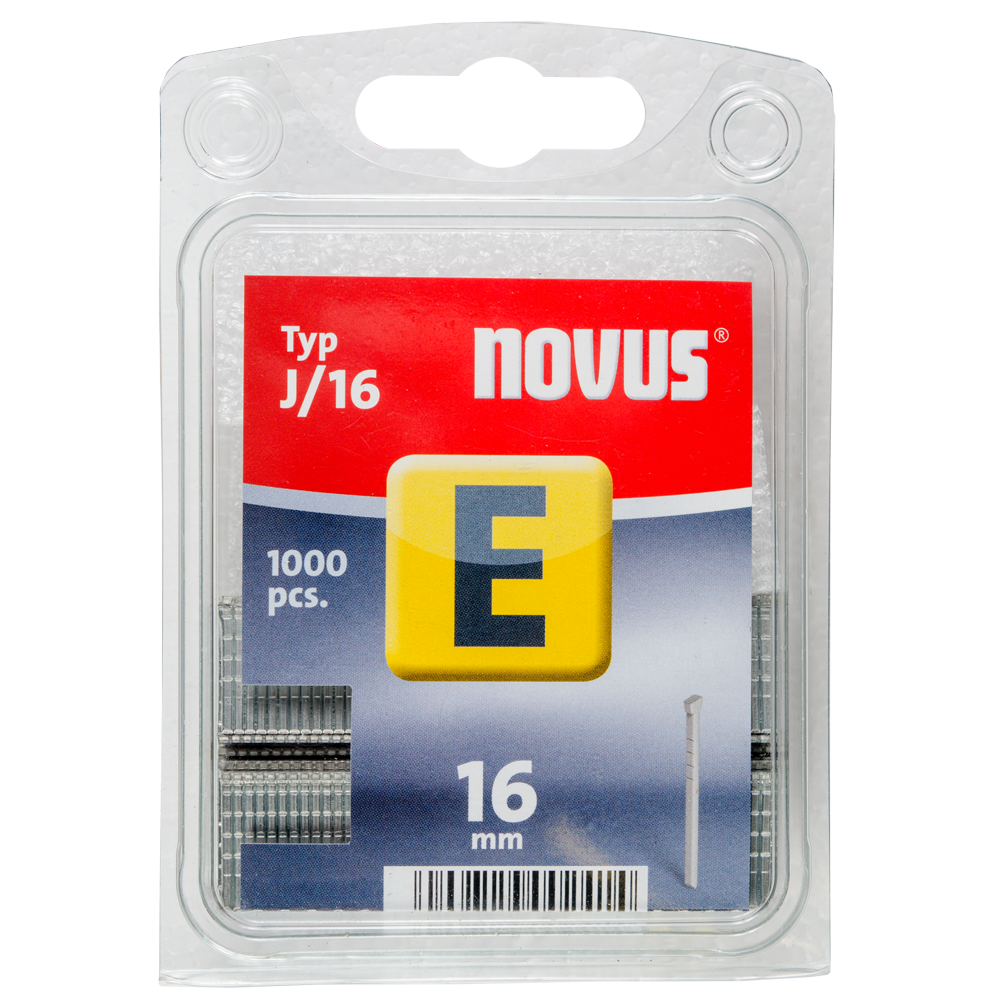 Cuie zincate Novus 16 mm pentru capsator pneumatic, 1000 bucati Cuie zincate Novus 16 mm pentru capsator pneumatic, 1000 bucati