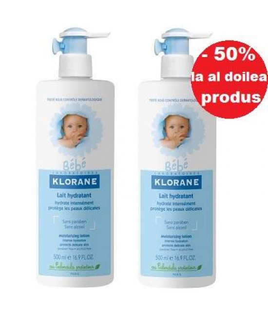 KLORANE BEBE LAPTE MASAJ 500ML 1+1 50% REDUCERE LA AL 2-LEA PRODUS