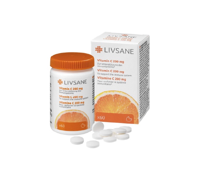 LIVSANE VITAMINA C 200MG X 60 COMPRIMATE MASTICABILE