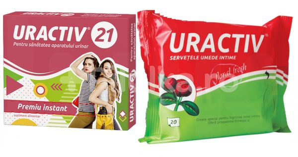 URACTIV X 21CPS + SERVETELE UMEDE CADOU