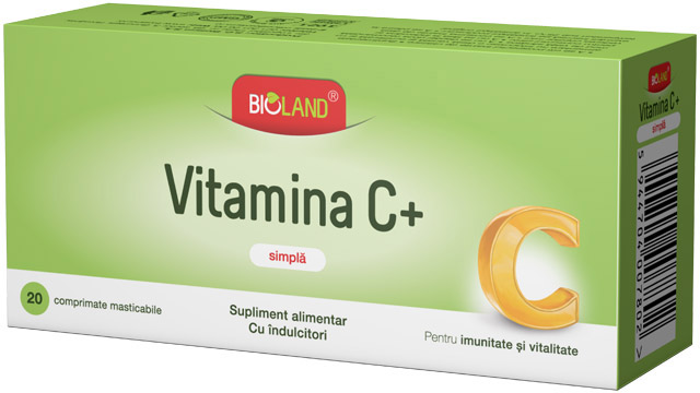 BIOLAND VITAMINA C SIMPLA 20 COMPRIMATE MASTICABILE