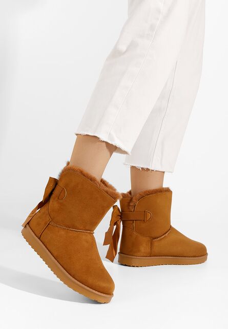 Cizme tip ugg Evateia camel