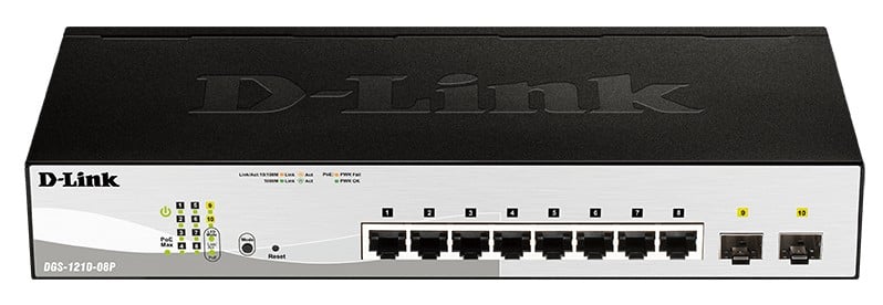 D-Link DGS-1210-08P/E Gigabit Switch 8 Port Layer2 PoE Smart Managed (DGS-1210-08P/E)