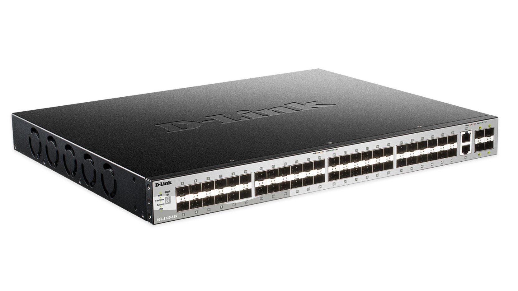D-Link DGS-3130-54S Gestionate L3 10G Ethernet (100/1000/10000) Negru, Gri (DGS-3130-54S/SI)