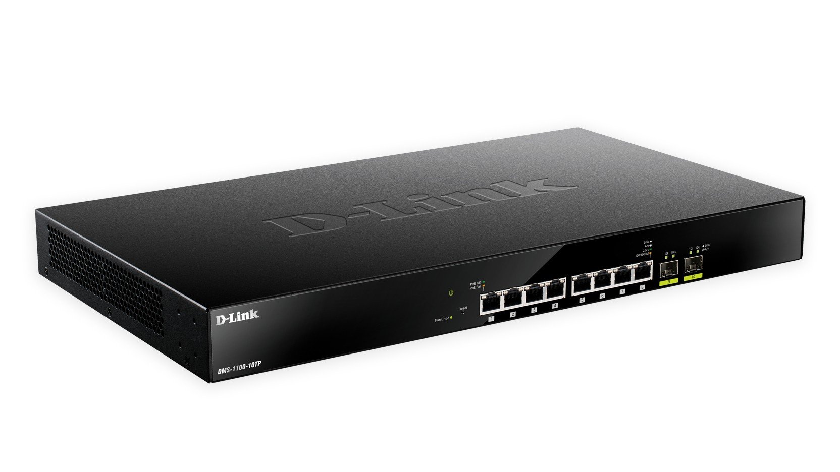 D-Link DMS-1100-10TP switch-uri Gestionate L2 2.5G Ethernet (100/1000/2500) Power over Ethernet (PoE) Suport 1U Negru (DMS-1100-10TP)