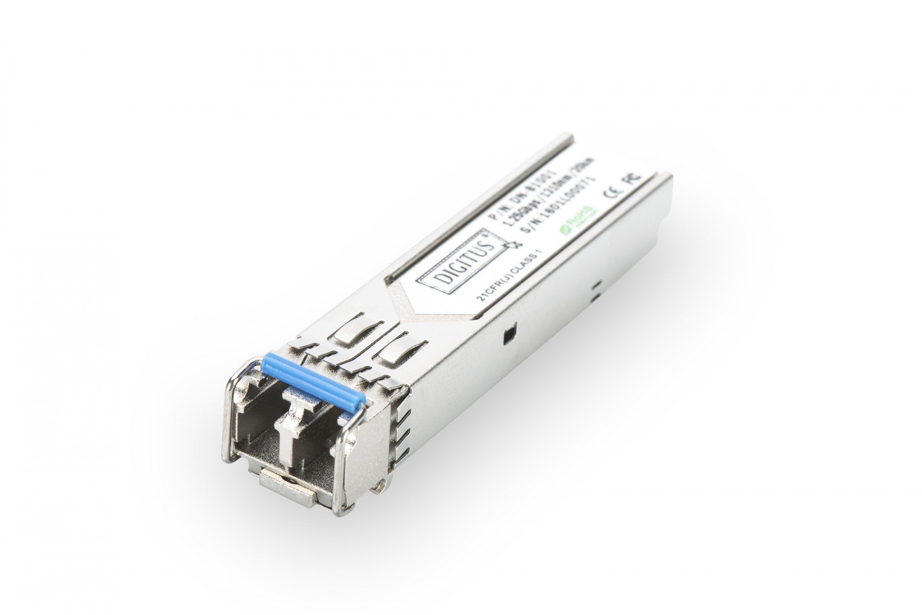 DIGITUS 1.25 Gbps SFP Module, Singlemode LC Duplex Connector, 1310nm, up to 20km (DN-81001) DIGITUS 1.25 Gbps SFP Module, Singlemode LC Duplex Connector, 1310nm, up to 20km (DN-81001)