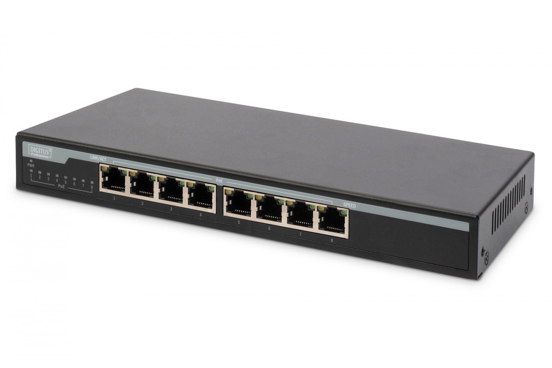 DIGITUS Gigabit Ethernet PoE Switch 8-port PoE, 135W PoE budget (DN-95340) DIGITUS Gigabit Ethernet PoE Switch 8-port PoE, 135W PoE budget (DN-95340)