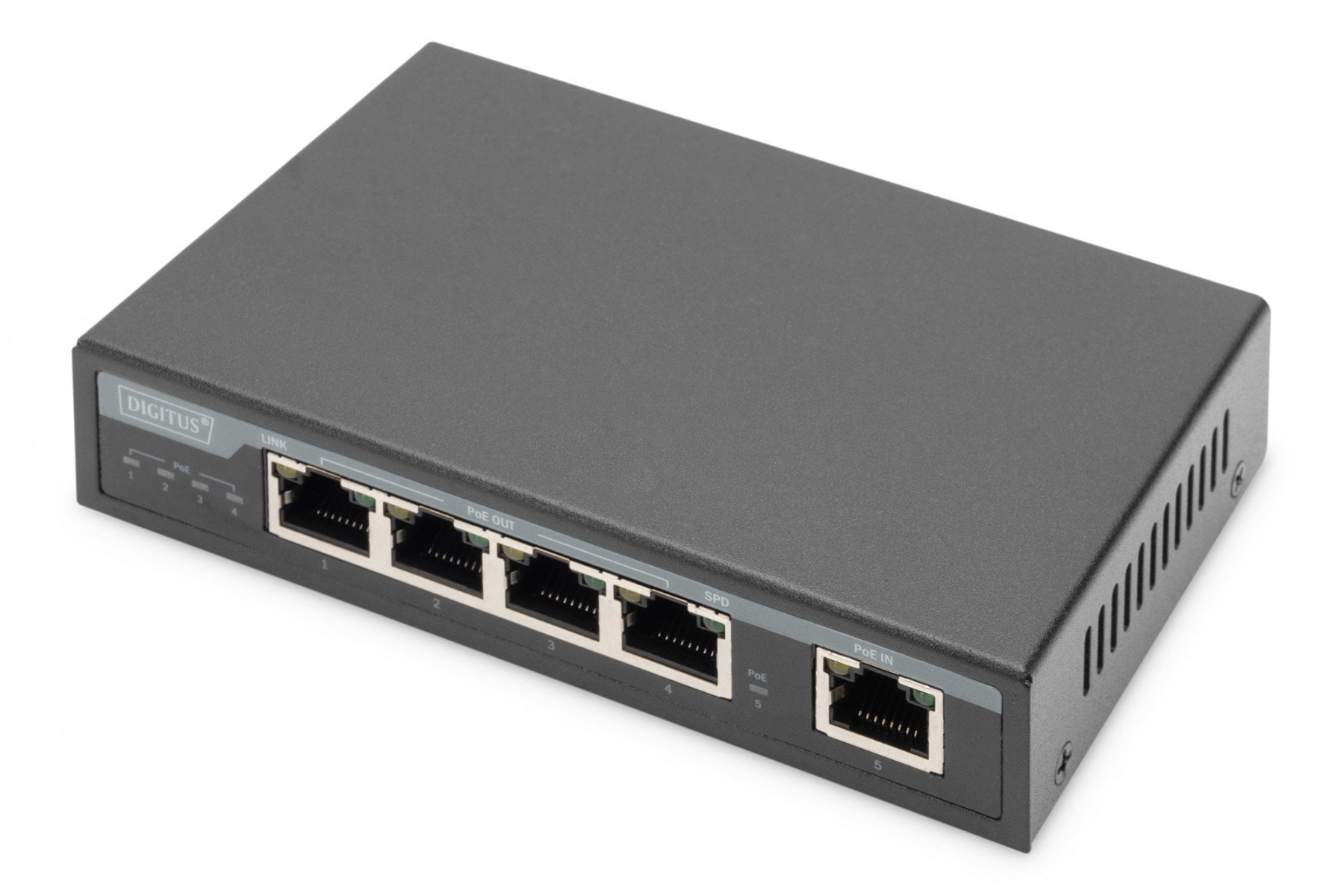DIGITUS Gigabit PoE Indoor Extender, 4-port, 85W 100m extension, cascadable, self powered (DN-95128-1) DIGITUS Gigabit PoE Indoor Extender, 4-port, 85W 100m extension, cascadable, self powered (DN-95128-1)