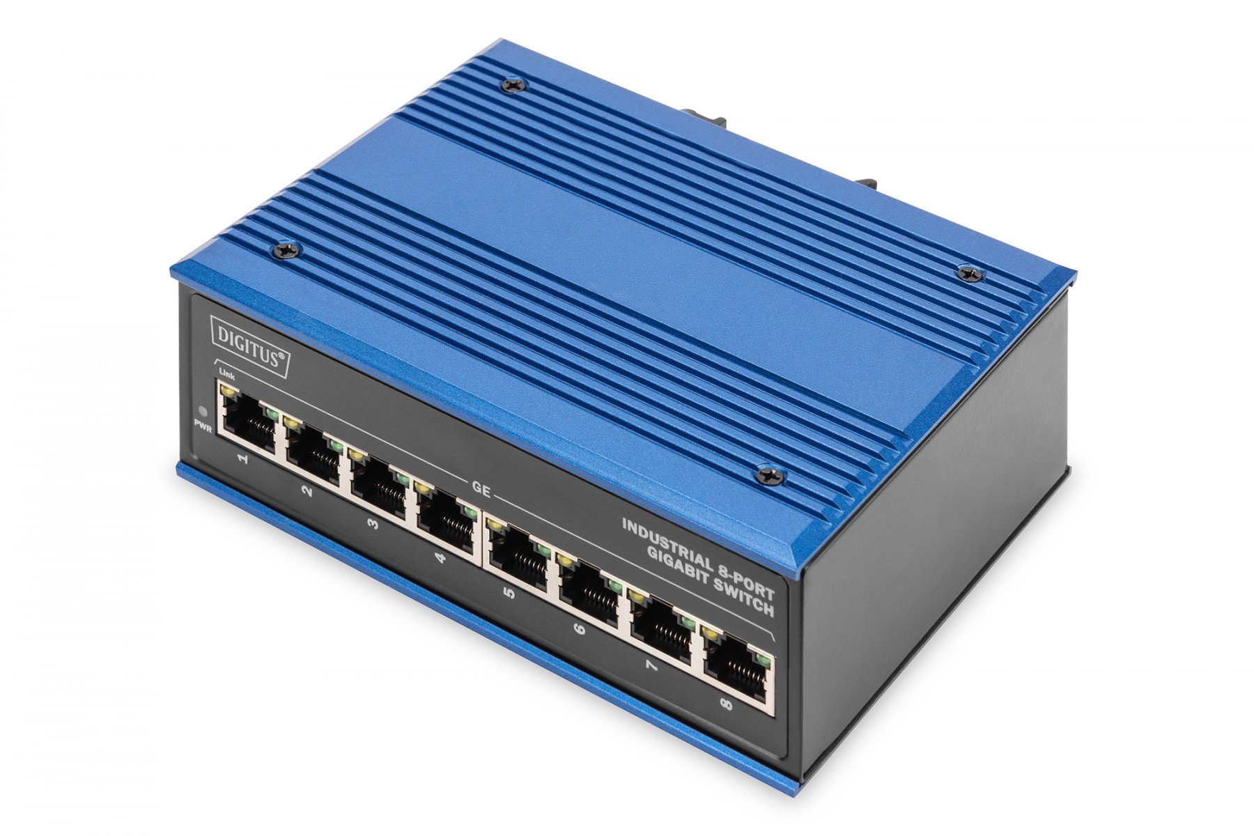 DIGITUS Industrial 8-Port Gigabit Switch DIN rail, extended temp. range (DN-651119) DIGITUS Industrial 8-Port Gigabit Switch DIN rail, extended temp. range (DN-651119)