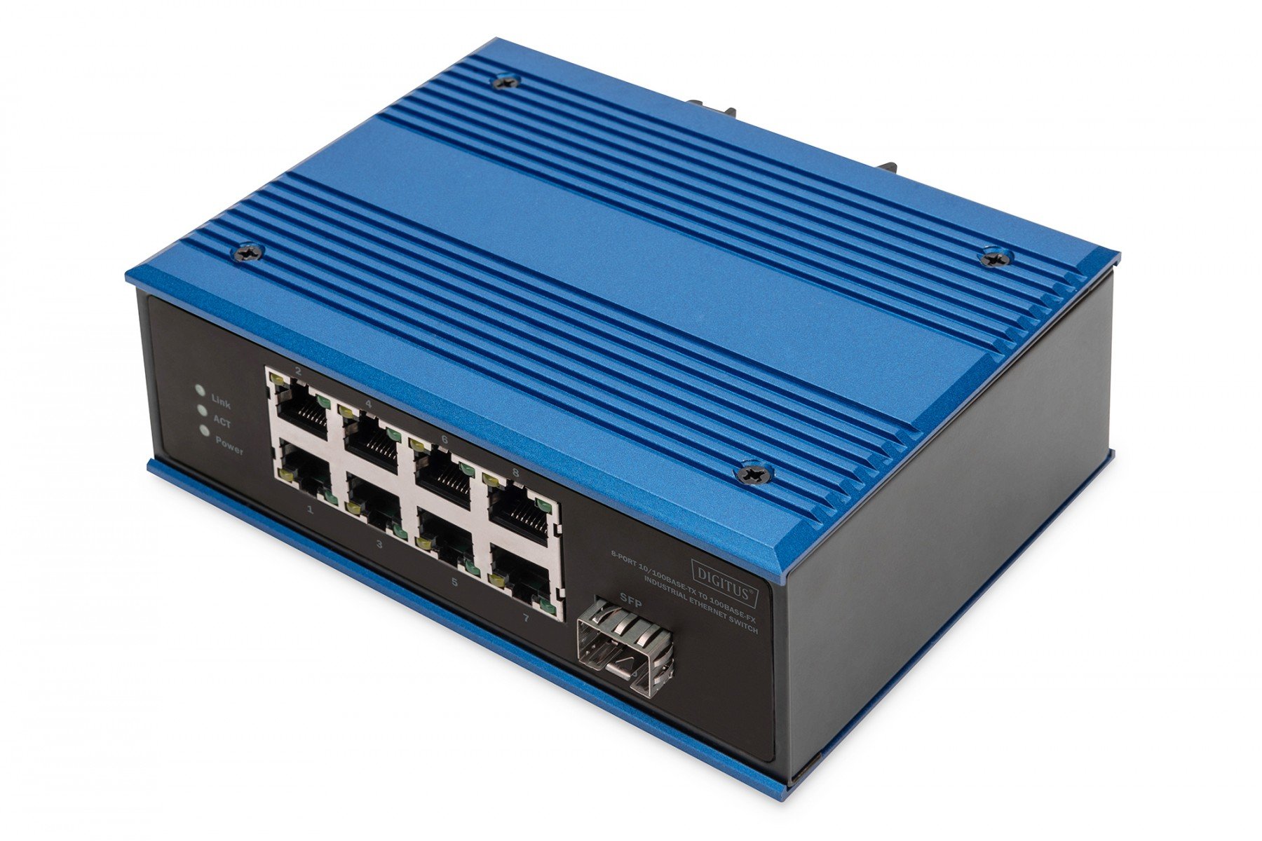 DIGITUS Industrial 8+1 Port Fast Ethernet Switch Unmanaged, 8 RJ45 Ports 10/100 Mbits (DN-651132) DIGITUS Industrial 8+1 Port Fast Ethernet Switch Unmanaged, 8 RJ45 Ports 10/100 Mbits (DN-651132)