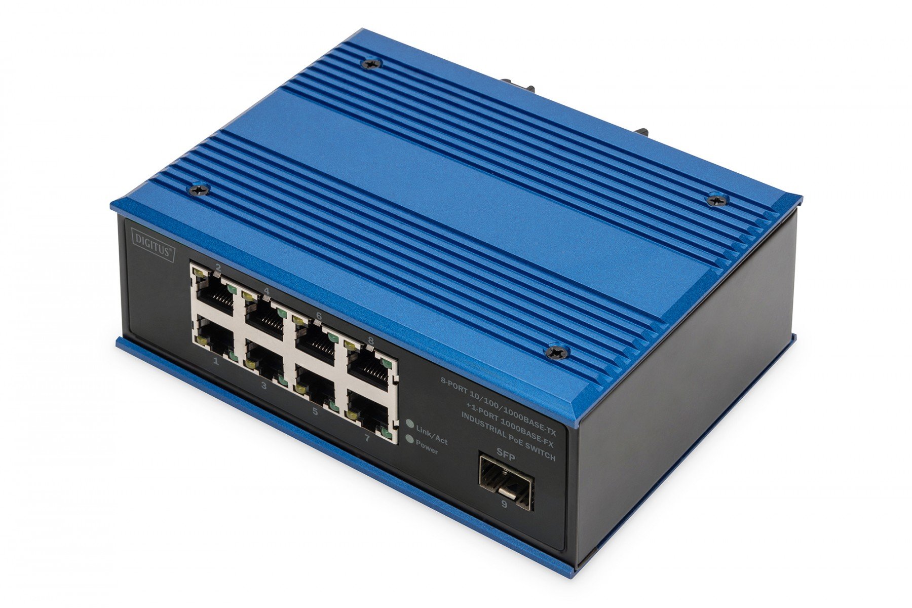DIGITUS Industrial 8+1 -Port Gigabit Ethernet PoE Switch Unmanaged, 8 RJ45 Ports 10/100/1000 Mbits (DN-651137) DIGITUS Industrial 8+1 -Port Gigabit Ethernet PoE Switch Unmanaged, 8 RJ45 Ports 10/100/1000 Mbits (DN-651137)