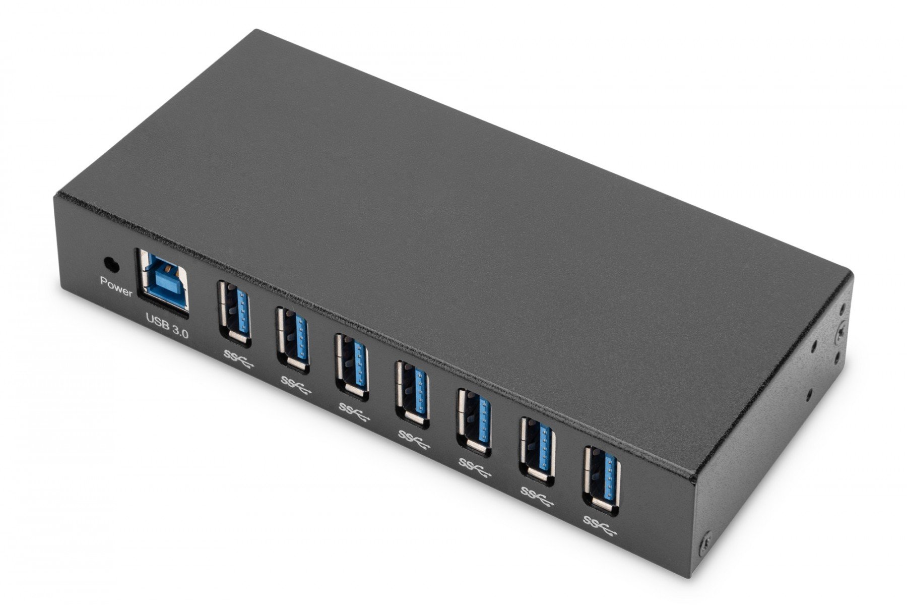 DIGITUS USB 3.0 HUB, 7 Port, Industrial, Metal 15-kV ESD, Table, Wall, DIN Rail mount (DA-70258) DIGITUS USB 3.0 HUB, 7 Port, Industrial, Metal 15-kV ESD, Table, Wall, DIN Rail mount (DA-70258)