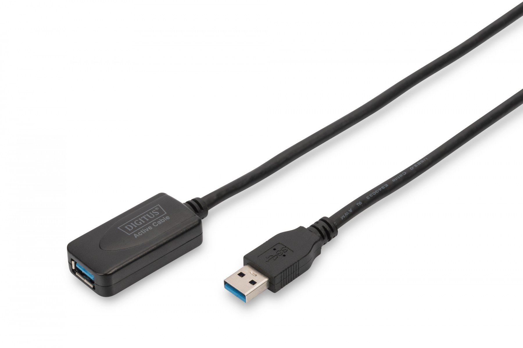 DIGITUS USB 3.0 Repeater Cable A/M - A/F, AWG28 24 length: 5m, Chipset SN65LVPE502, UL, CE, bl (DA-73104) DIGITUS USB 3.0 Repeater Cable A/M - A/F, AWG28 24 length: 5m, Chipset SN65LVPE502, UL, CE, bl (DA-73104)