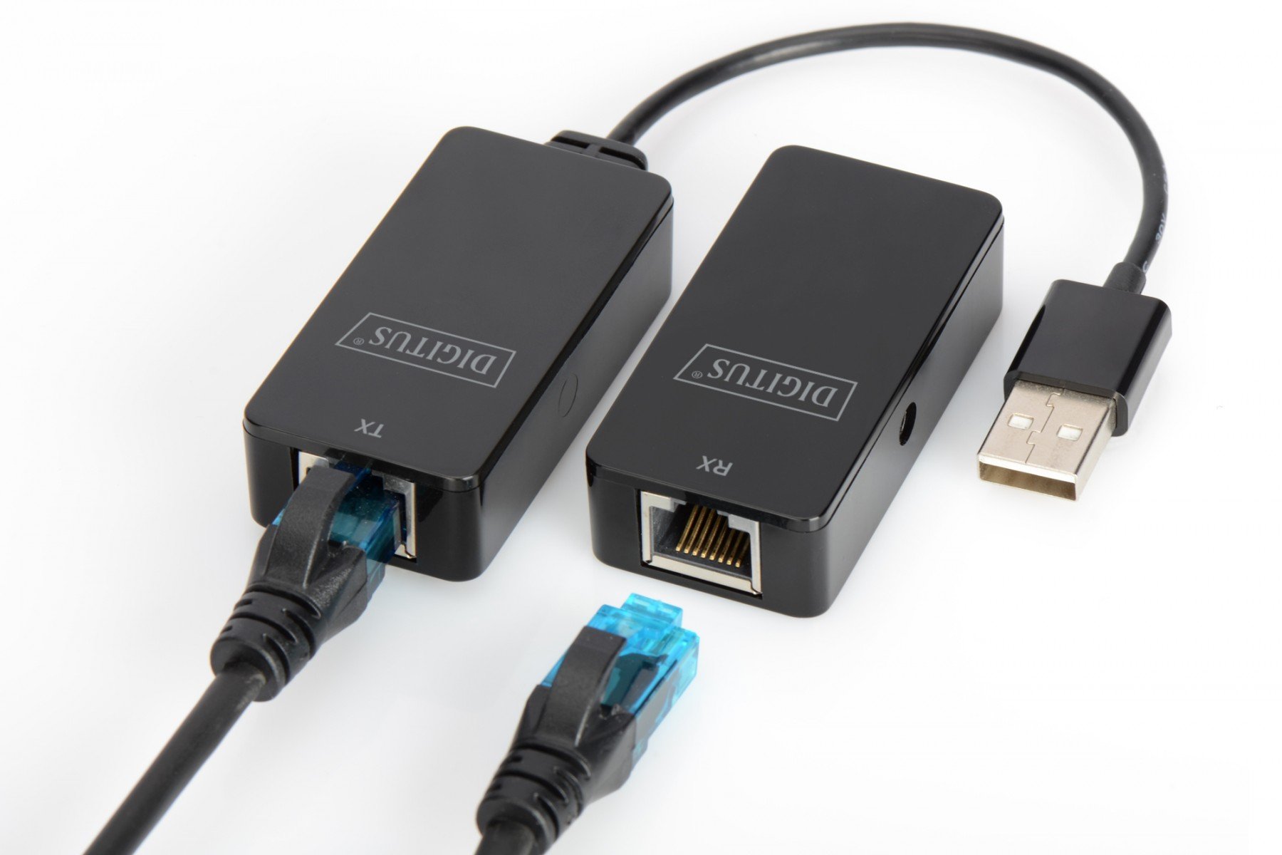 DIGITUS USB Extender, USB 2.0, 50 m for use with Cat5/5e/6 (UTP, STP or SFT) cable (DA-70141) DIGITUS USB Extender, USB 2.0, 50 m for use with Cat5/5e/6 (UTP, STP or SFT) cable (DA-70141)