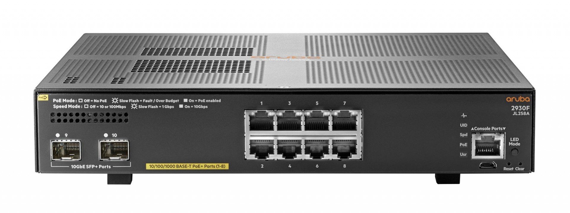 hpe HPE Aruba 2930F 8G PoE+ 2SFP+ Swch (JL258A)